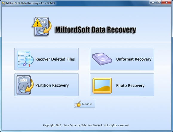 Disk data recovery software