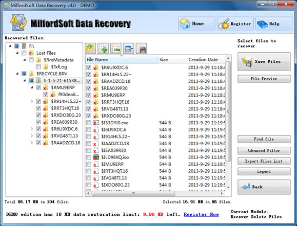 Disk data recovery software1