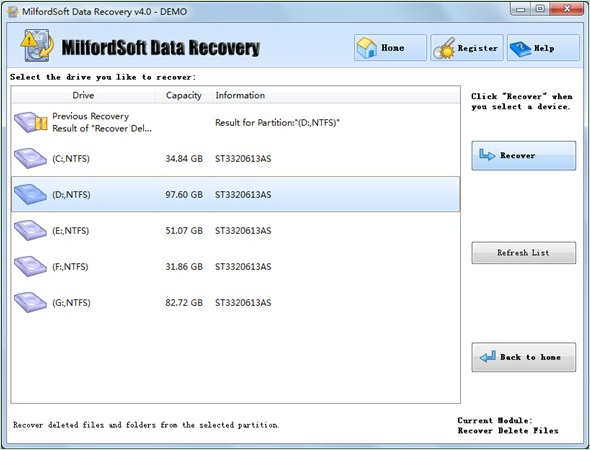 Main-interface-of-MilfordSoft-Data-Recovery
