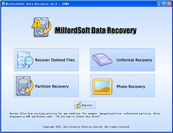 Main-interface-of-MilfordSoft-Data-Recovery