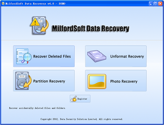 Main-interface-MilfordSoft-Data-Recovery